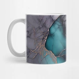 Mauve In Marble - Abstract Alcohol Ink Resin Art Mug